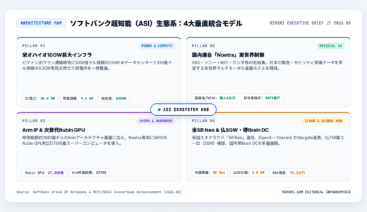 【2026/08/16】ソフトバンク孫正義の超知能（ASI）インフラ構想：10GW級巨大発電・DC投資と日本発フィジカルAI連合の勝算