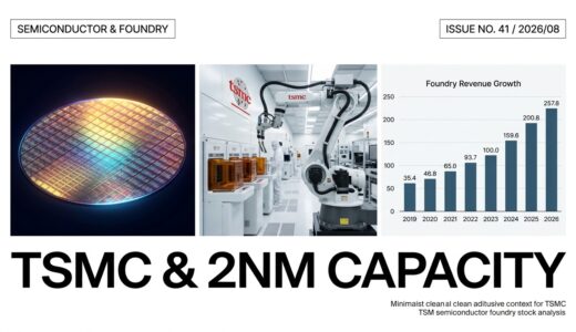 【2026/08/15】TSMC（TSM）徹底分析：2nm（N2）生産ライン全量完売と受託単価引き上げがもたらす利益率急拡大